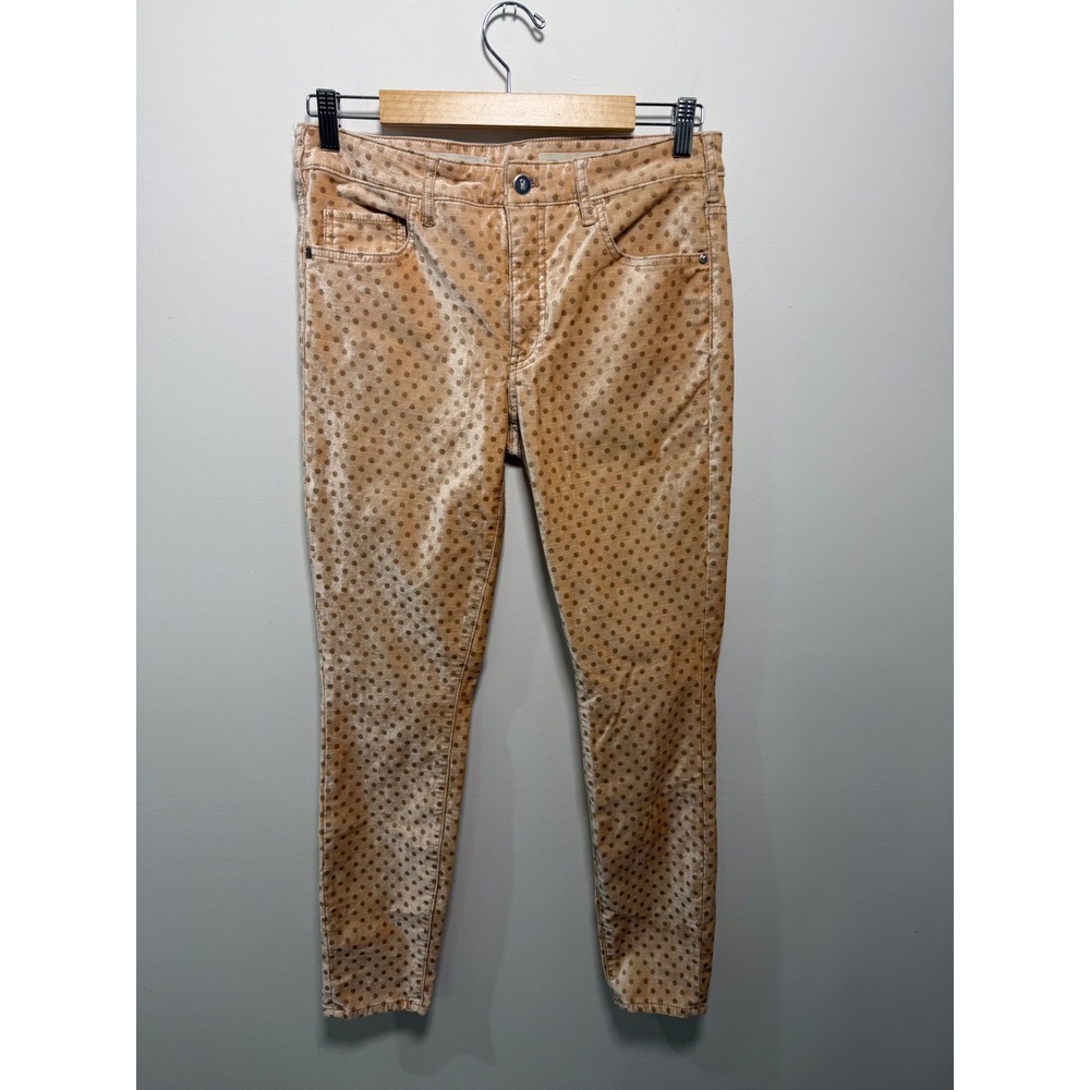 Pilcro and the Letterpress Womens Polka Dot High Rise Skinny Corduroy‎ Pants 30